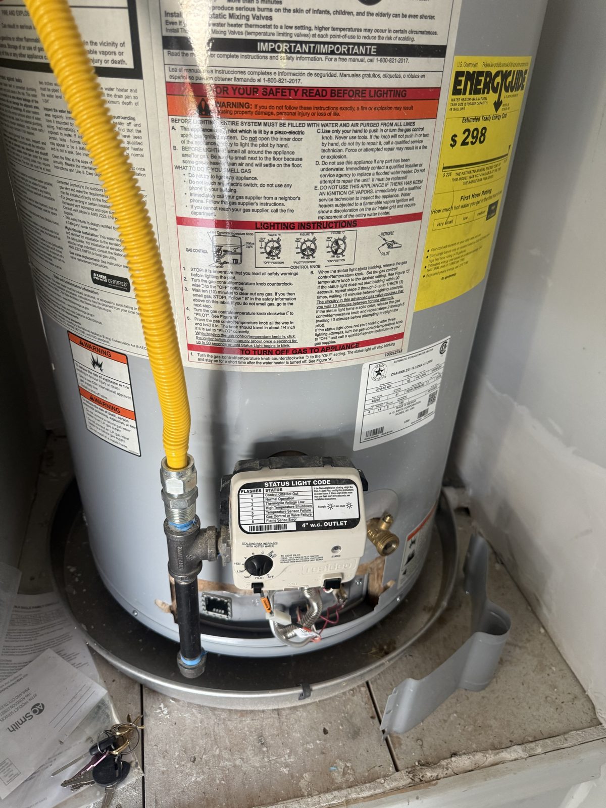 Gas water heater with new control valve installed Alamo Ranch San Antonio 78254